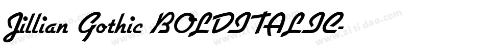 Jillian Gothic BOLDITALIC字体转换